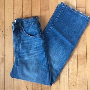 Madewell slim wide leg crop jeans